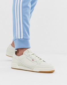 Белые кроссовки в стиле 80-х на резиновой подошве adidas Originals continental-Белый
