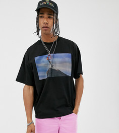 Свободная футболка с принтом на груди и на спине Disney The Lion King x ASOS DESIGN-Черный