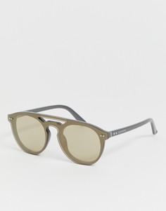 Круглые солнцезащитные очки Calvin Klein CK19500S-Золотой