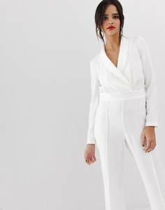 Белый строгий комбинезон River Island