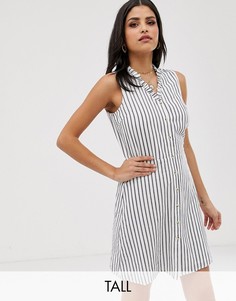 Платье мини в полоску с пуговицами спереди Vero Moda Tall-Мульти