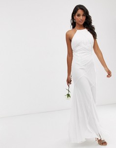 Платье макси с юбкой-годе ASOS DESIGN Bridesmaid-Белый