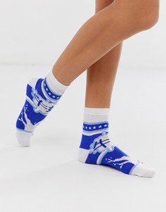 Носки с дизайном в виде пакета для молока ASOS DESIGN-Синий