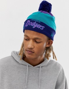 Шапка-бини с помпоном New Era Dodgers-Синий
