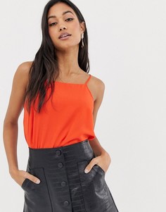 Топ на бретельках с квадратным вырезом ASOS DESIGN-Красный
