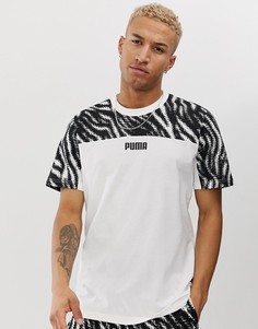 Футболка в стиле колор блок Puma Wild Pack-Белый