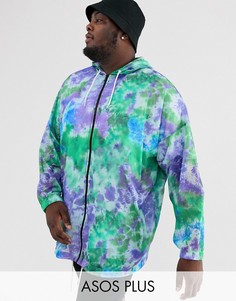 Фестивальная сетчатая куртка с принтом тай-дай ASOS DESIGN Plus-Мульти