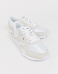 Белые нейлоновые кроссовки Reebok Classic-Белый