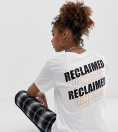 Футболка с принтом логотипа на спине Reclaimed Vintage inspired-Белый