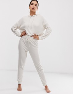 Мягкие джоггеры для дома в рубчик ASOS DESIGN-Бежевый