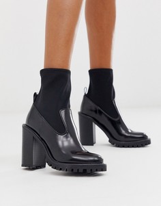 Черные ботильоны на массивной подошве ASOS DESIGN Evolve-Черный