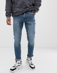 Синие джинсы слим Cheap Monday - sonic-Синий