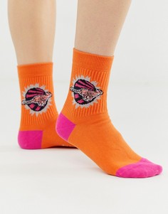 Носки с гепардами PS Paul Smith-Оранжевый
