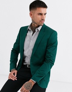 Зеленый приталенный блейзер ASOS DESIGN