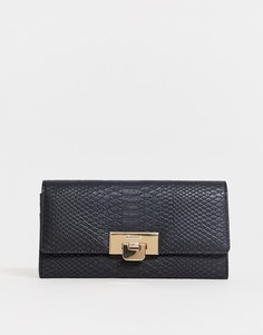 Кошелек с клапаном и большой пряжкой со змеиным узором Dune-Мульти