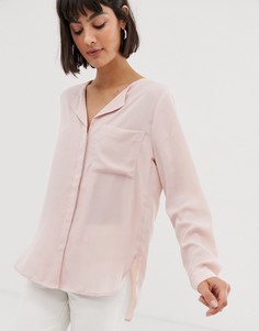Рубашка с длинными рукавами Selected-Розовый
