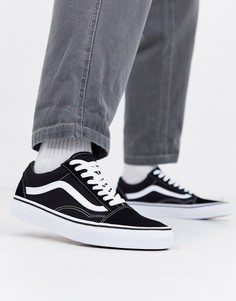Черно-белые кроссовки Vans Old Skool-Черный
