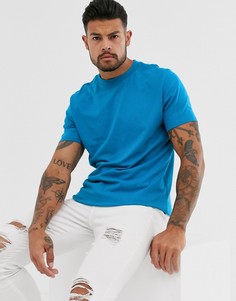 Синяя футболка из органического хлопка с круглым вырезом ASOS DESIGN-Синий