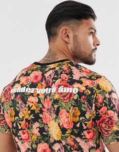 Узкая футболка с цветочным принтом ASOS DESIGN-Мульти