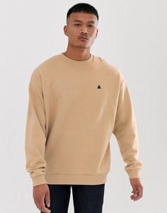 Бежевый oversize-свитшот с треугольником ASOS DESIGN