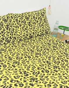 Комплект постельного белья для двуспальной кровати с неоновым леопардовым принтом ASOS SUPPLY-Мульти