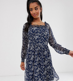 Свободное платье с квадратным вырезом и цветочным принтом Vero Moda Petite-Мульти