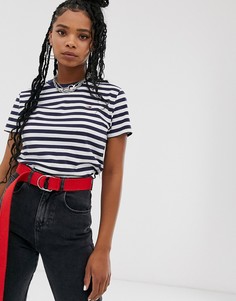 Классическая футболка в полоску из органического хлопка Tommy Jeans-Мульти