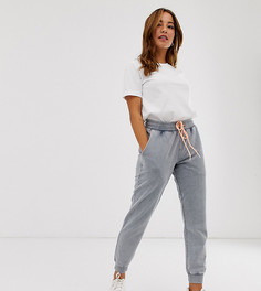Джоггеры с эффектом кислотной стирки и контрастными строчками ASOS DESIGN Petite-Коричневый