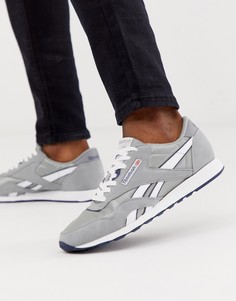 Серые классические нейлоновые кроссовки Reebok-Серый
