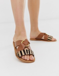 Кожаные сандалии с кольцами ASOS DESIGN Frankie-Мульти