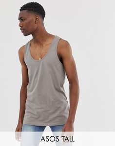 Бежевая майка из органического хлопка ASOS DESIGN Tall-Бежевый