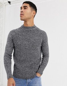 Серый джемпер из крученой пряжки Burton Menswear