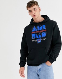 Черный худи с логотипом adidas Skateboarding