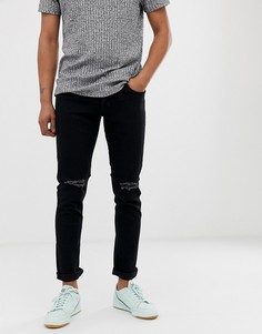 Черные джинсы скинни с рваной отделкой Produkt-Черный