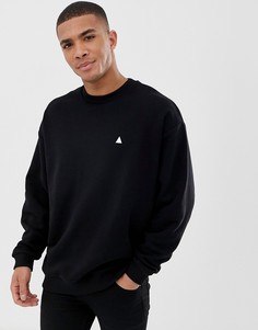 Черный oversize-свитшот с треугольником ASOS DESIGN