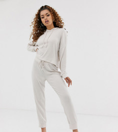 Мягкие джоггеры в рубчик для дома ASOS DESIGN Petite-Бежевый