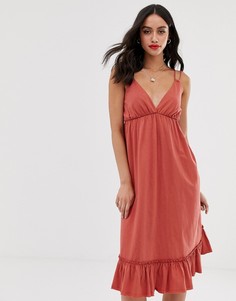 Свободный сарафан миди ASOS DESIGN-Оранжевый