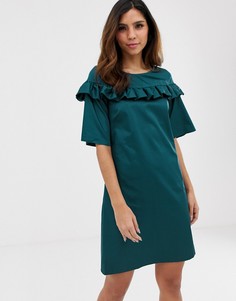 Платье-туника с оборкой Closet-Зеленый