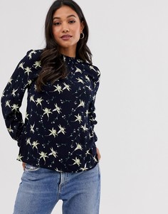 Блузка с цветочным принтом Vila-Мульти