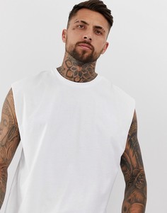 Белая удлиненная oversize-майка ASOS DESIGN-Белый