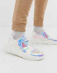 Кроссовки с массивной подошвой и прозрачными вставками ASOS DESIGN-Белый