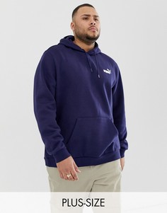 Худи темно-синего цвета с логотипом Puma PLUS Essentials-Темно-синий