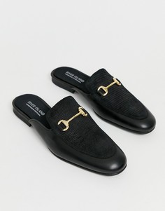 Черные лоферы с открытой пяткой River Island-Черный