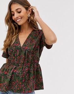 Чайная блузка с цветочным принтом Vero Moda-Мульти