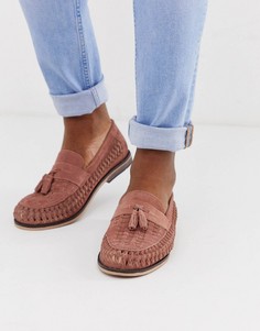 Розовые плетеные лоферы River Island-Розовый