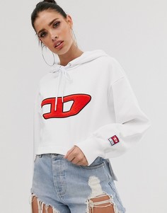 Укороченный худи Diesel-Белый