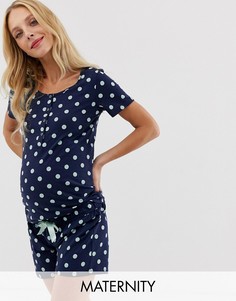 Пижамный комплект для беременных и кормящих мам в горошек Mamalicious-Мульти Mama.Licious