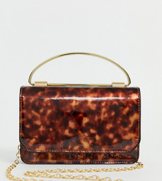 Эксклюзивная сумка через плечо с черепаховым эффектом My Accessories London-Черный