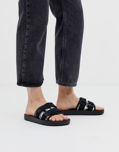 Сандалии со змеиным принтом Bershka-Мульти