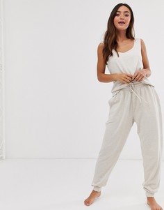 Супермягкие джоггеры с начесом ASOS DESIGN mix & match-Бежевый